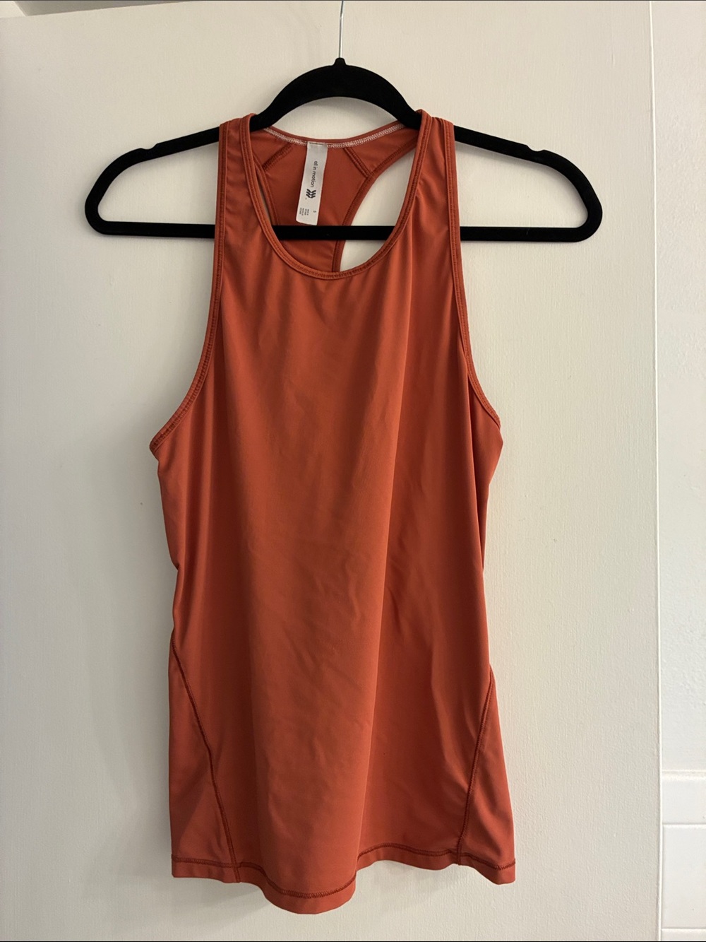 all in motion Rust-Orange Racerback Tank Top